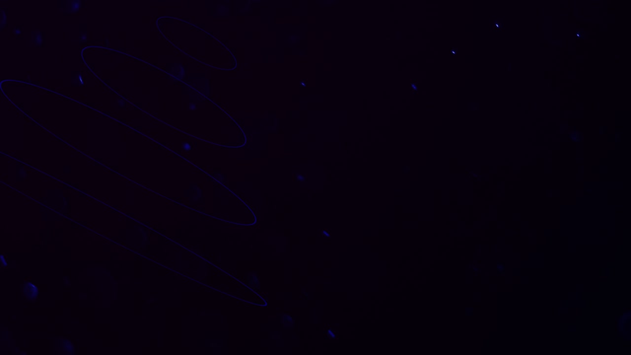 círculos geométricos abstractos en el espacio oscuro con brillos de mosca