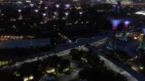 gardens by the bay at night - singapore