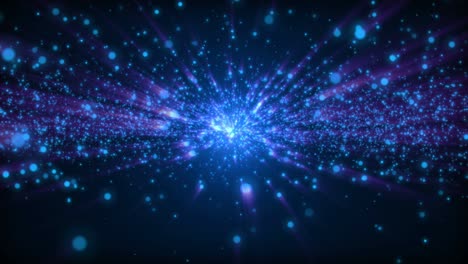 las partículas voladoras azules de fondo 4k