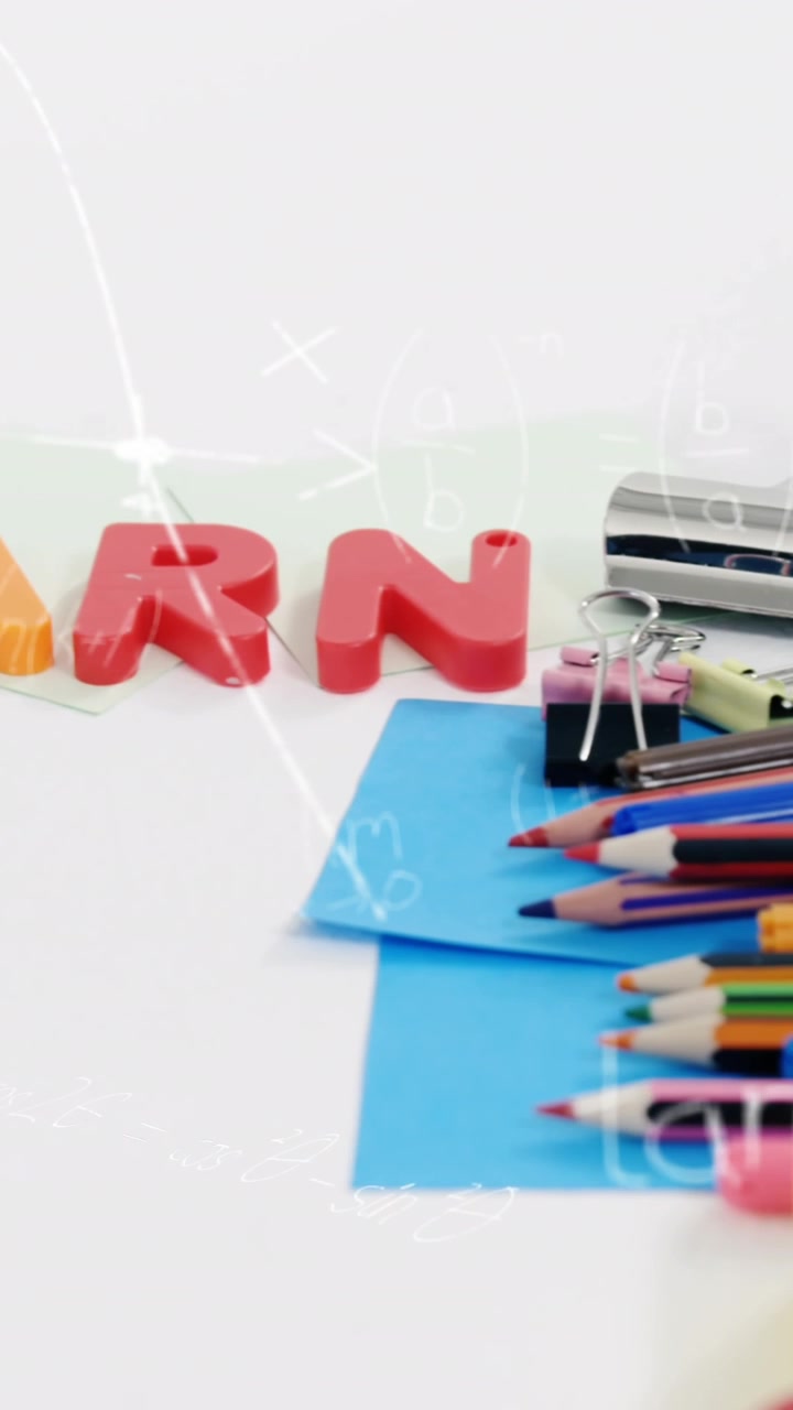 Animation of mathematical data processing over school items