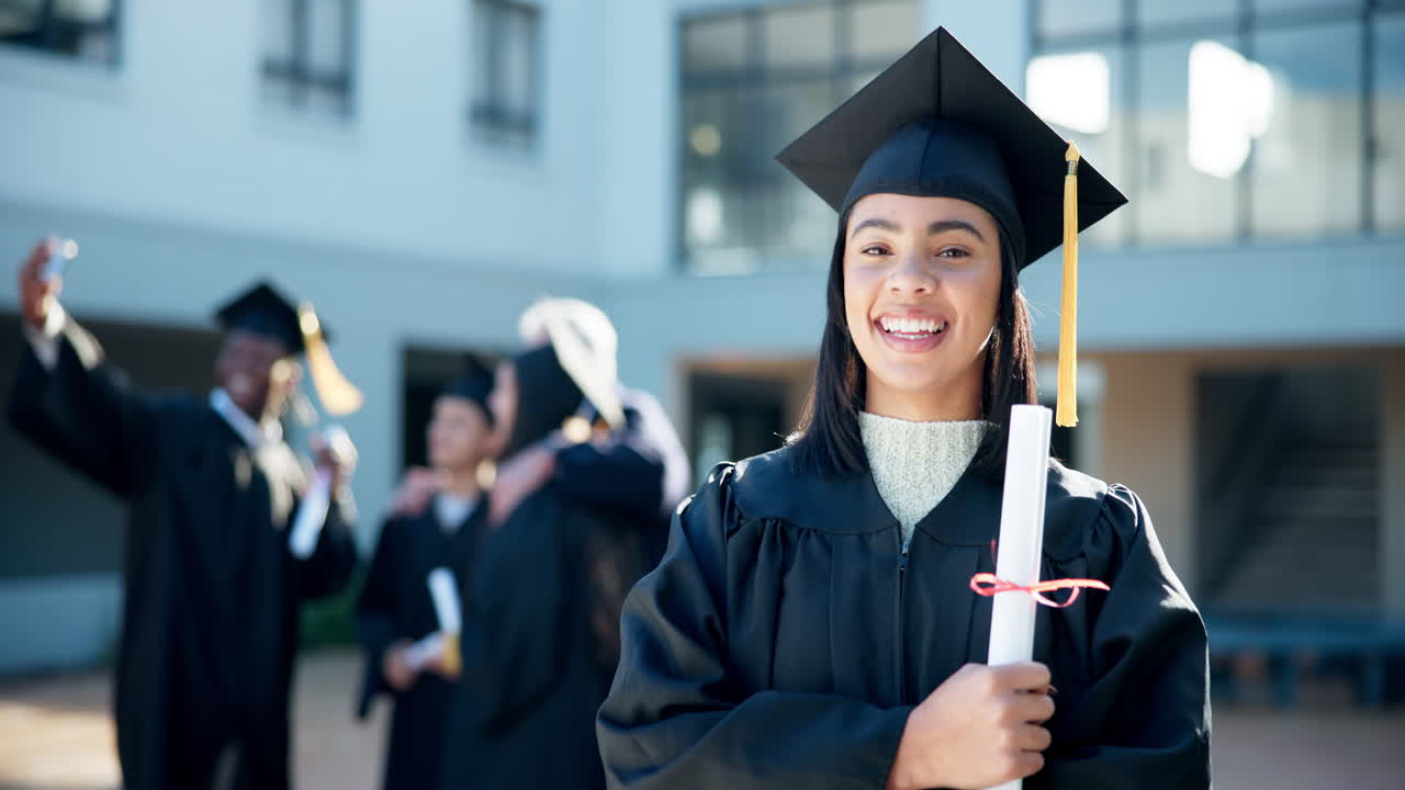 Graduation Ceremony with Happy Graduates
