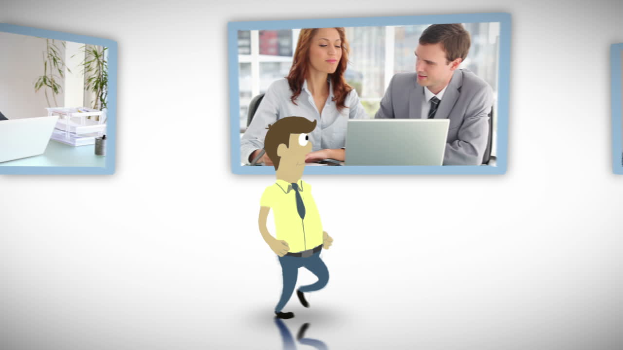 Videos of business people working on a computer