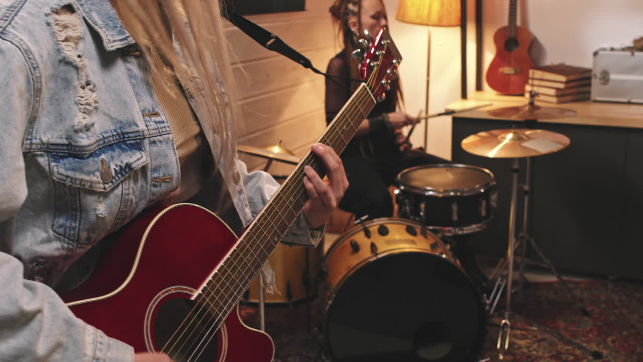 Girl Rocking Out With Guitar