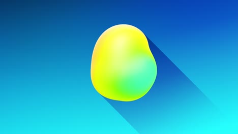 bolas multicolores o burbujas con colores de gradiente populares y en el material de brillo subterráneo volar en el aire se fusionan como gotas metabolas, esferas que arrojan sombras largas. 4k fondo en bucle sin costuras 6