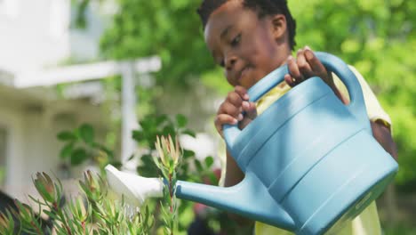 family gardening together