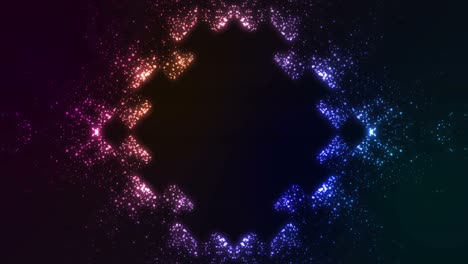 bucle de fondo de partículas brillantes abstractas
