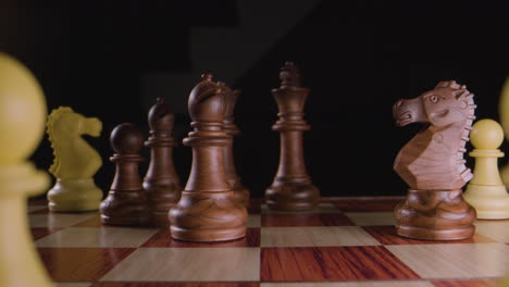 chess bishop takes pawn. macro.