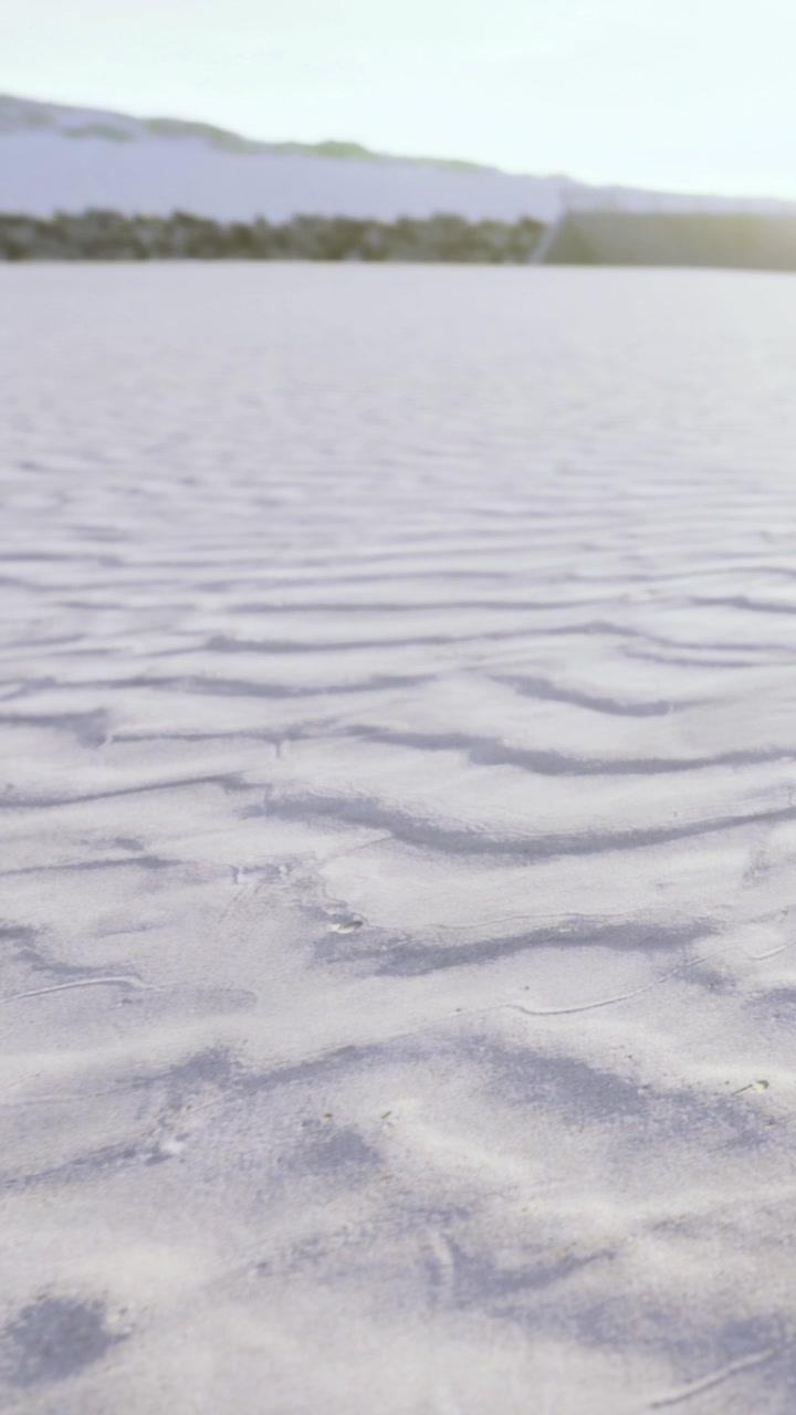 Sand patterns in a desert landscape during daylight hours