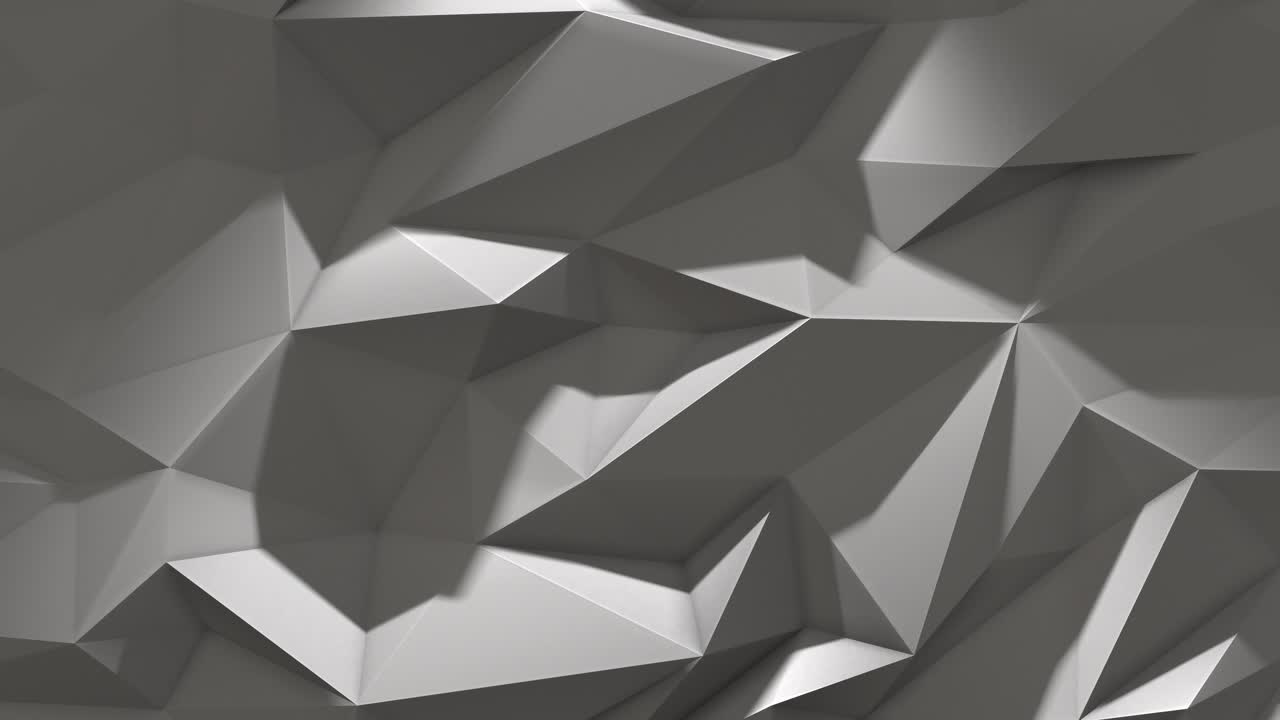 White abstract low poly triangle background with shadow