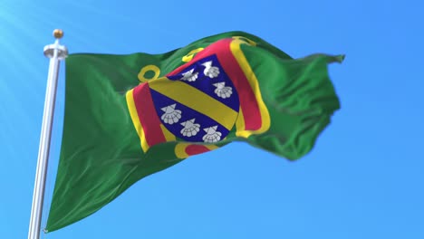 bandera del departamento de cantal en la región de auvergne-rhône-alpes, francia.