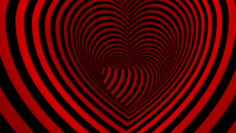 moving inside heart shaped tunnel