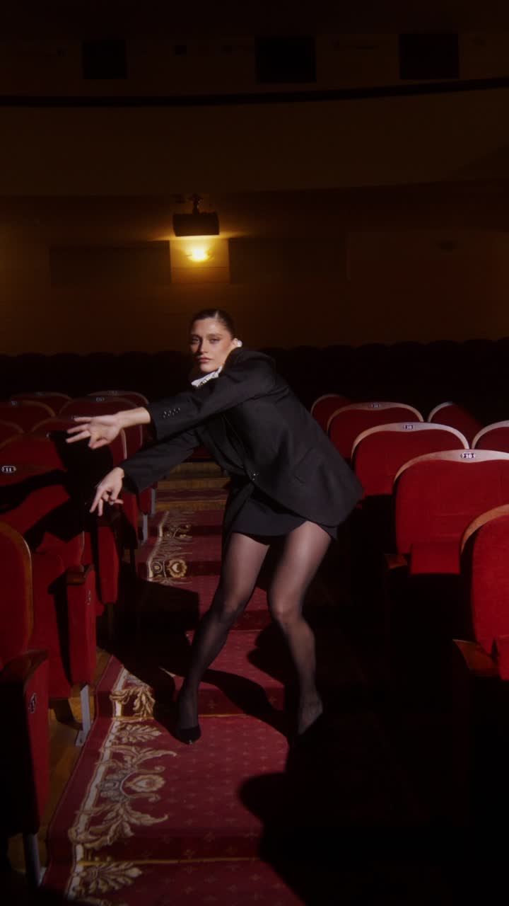 Fashion Model Posing in Theater