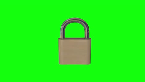 8 animations master lock padlock  green screen 3d security chroma key