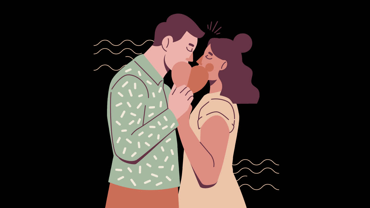 마음으로 키스하는 커플