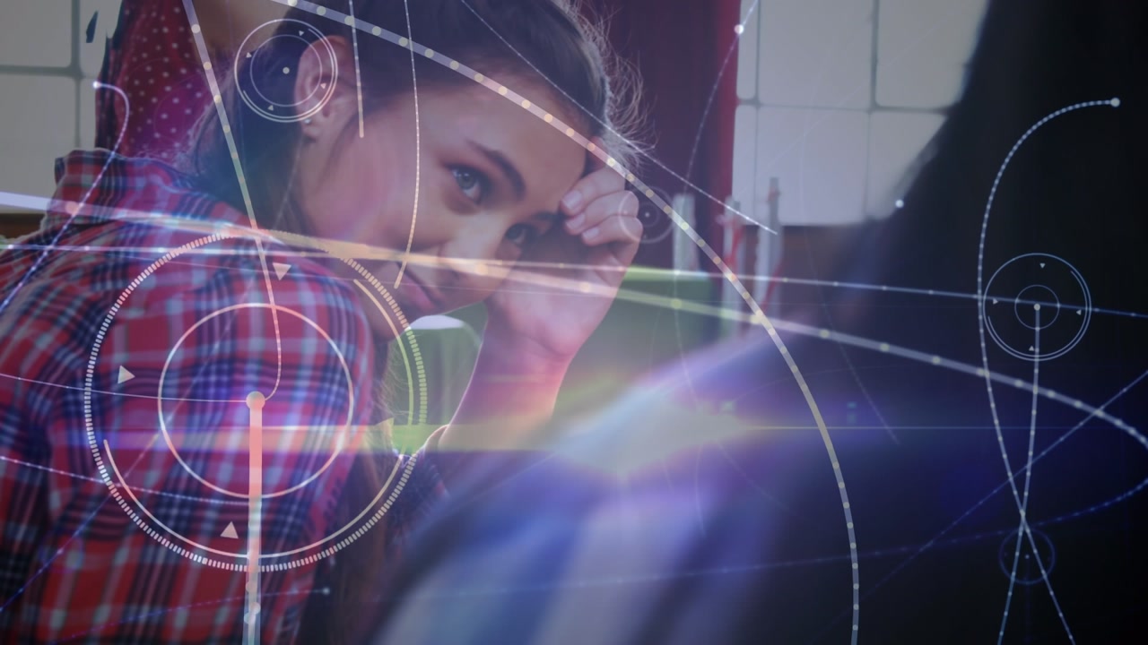 Animation of network of connections over diverse group of students