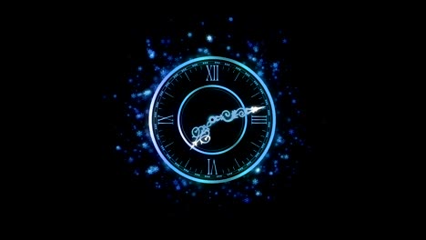 reloj de bucle sin costuras con copo de nieve.
