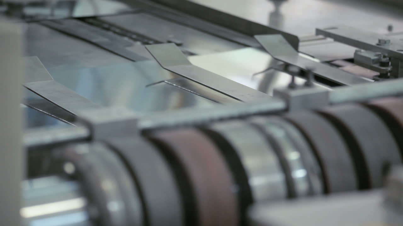 공장 컨베이어 라인. 철강 공장 생산 라인. 철강 제조