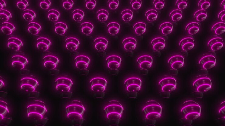 Pink Neon Glowing Spheres Background