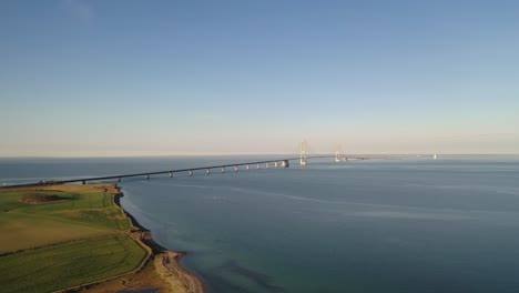 drone flight to the great belt bridge denmark