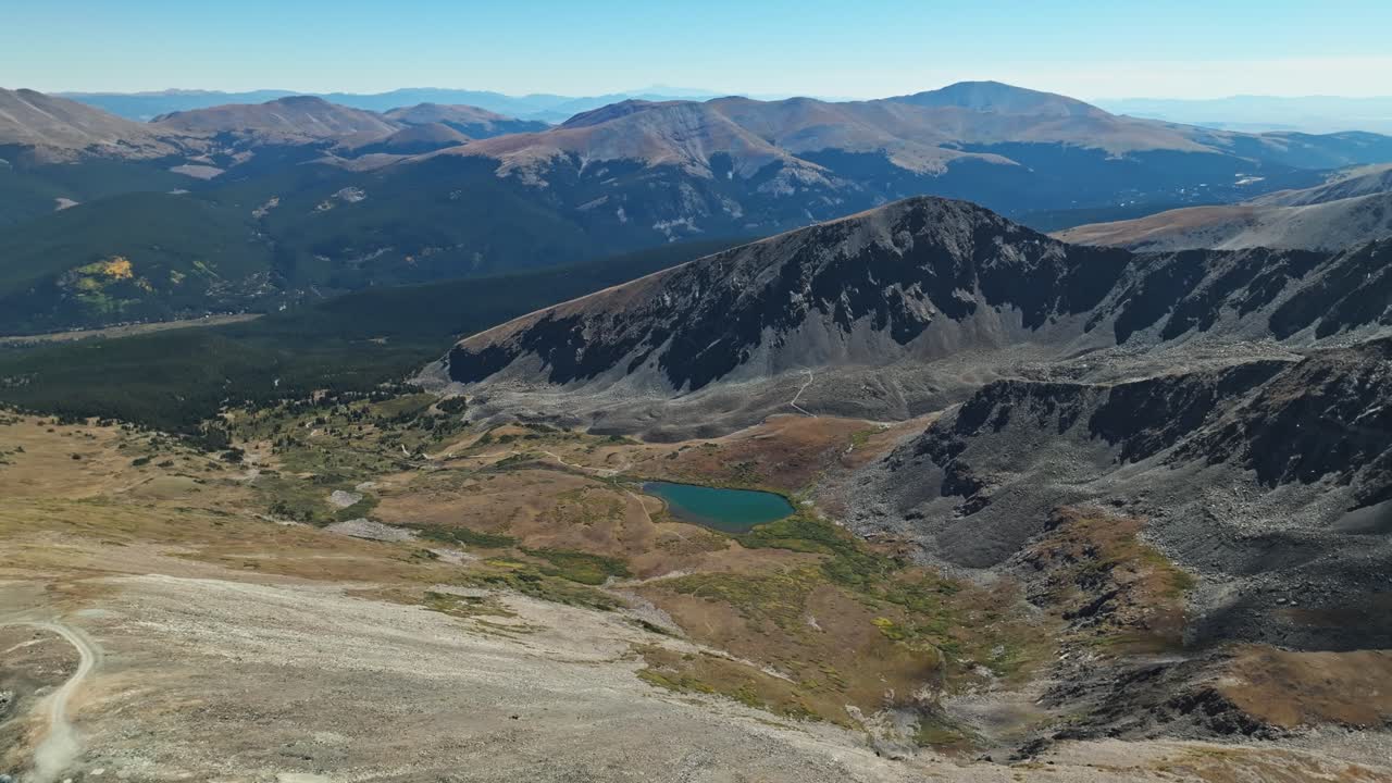 Aerial View of Mountain Lake in Colorado