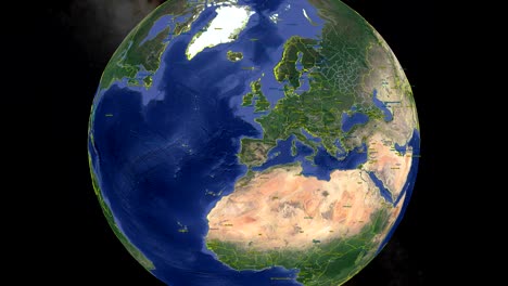 france with flag. 3d earth in space - zoom in on france outer