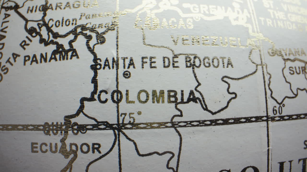 Map of Colombia and surrounding countries