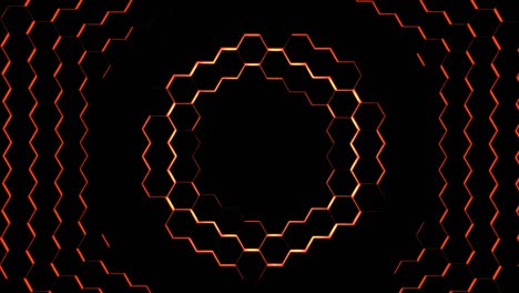 hexágono abstracto fondo futurista animación de bucle sin costuras, elemento de gráficos en movimiento
