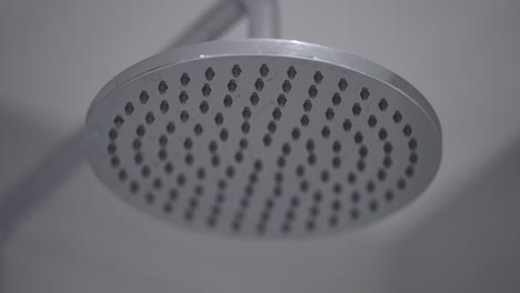 turning on chrome shower head