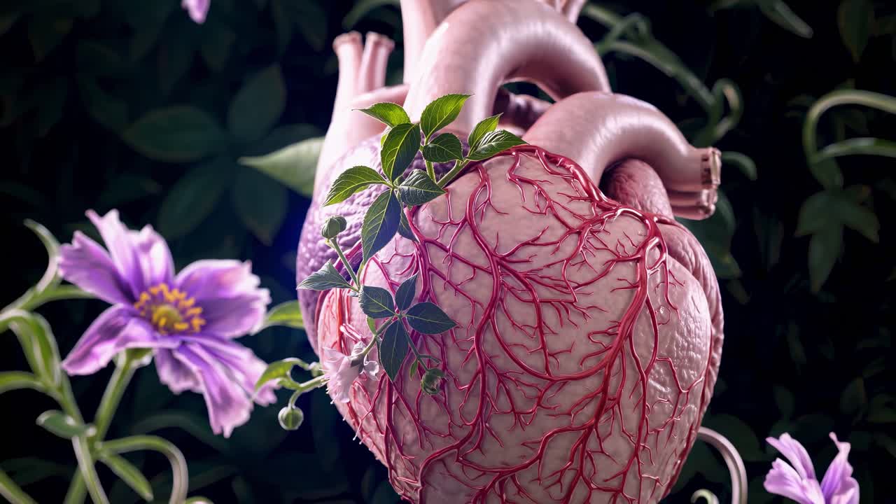 corazón en un jardín