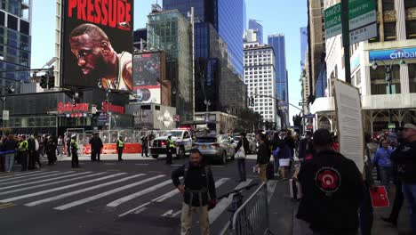 protest in times square, new york city