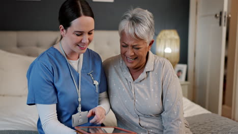 Comfort,-hugging-and-nurse-with-senior-woman