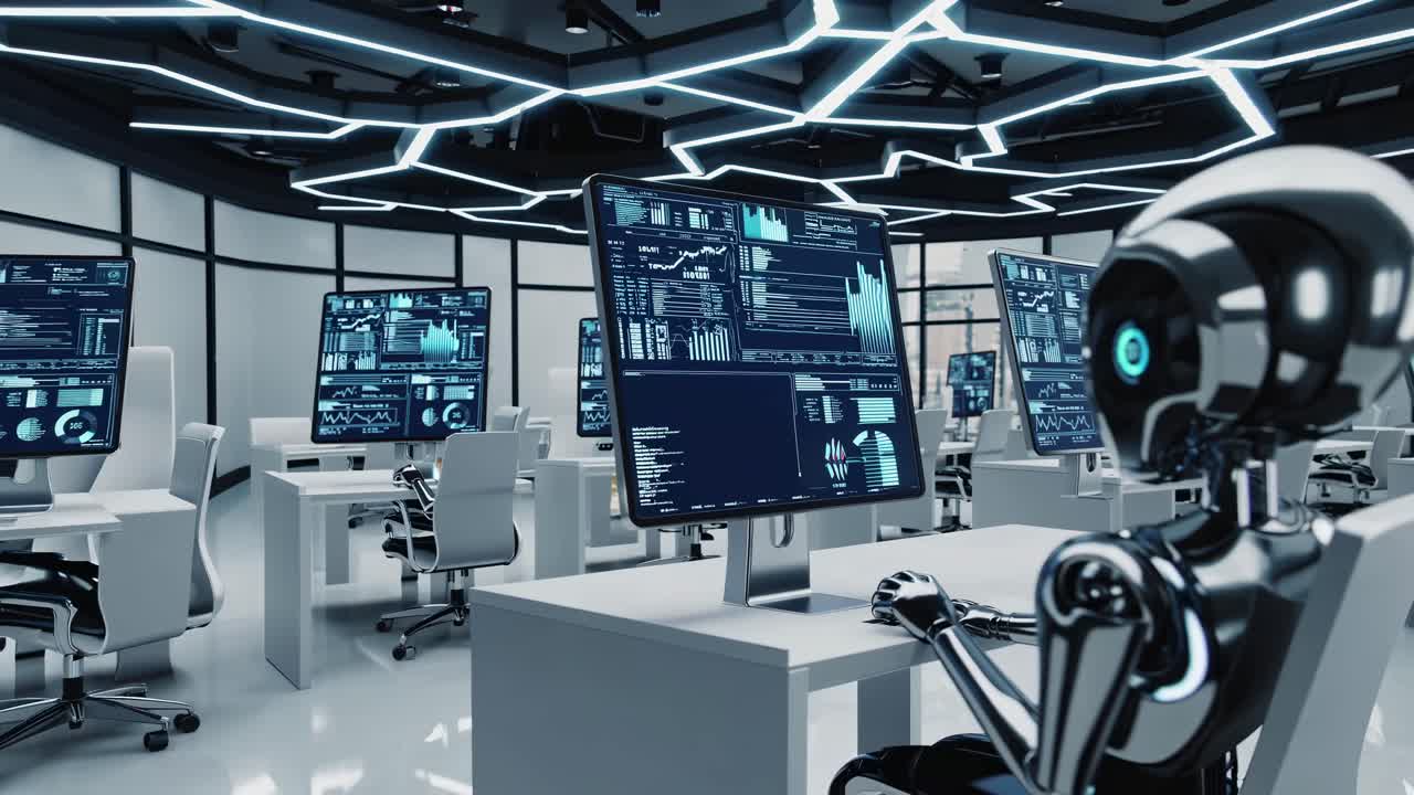 Robot in Modern Office Setting