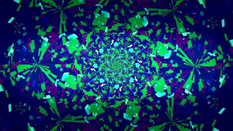 baile de discoteca y fondo de música electrónica. imágenes de bucle sin fisuras. mandala cósmica esotérica.