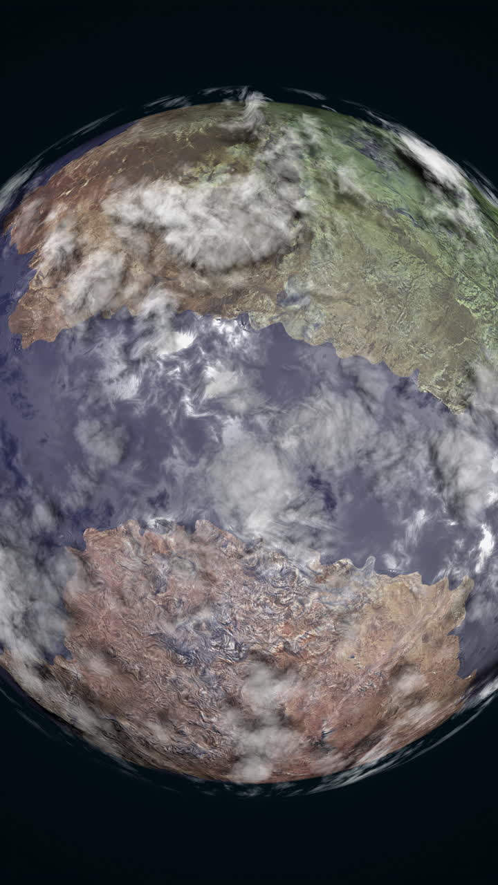 planeta o tierra alienígena desde el espacio