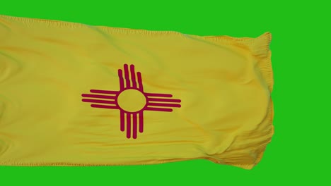 flag of new mexico on green screen. perfect for your own background using green screen. 3d rendering