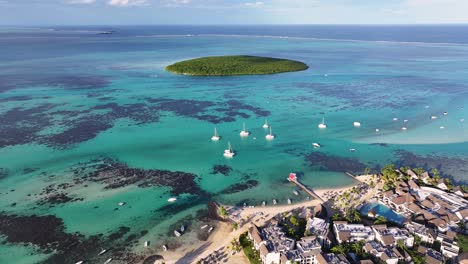 bahía azul en port louis en la isla de mauricio