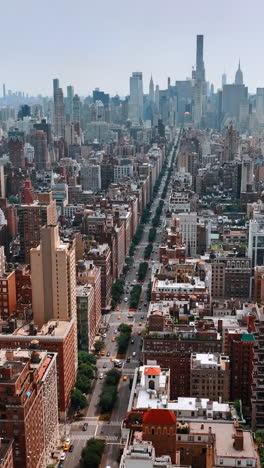 metropolis modern landmark buildings. american manhattan city overview.