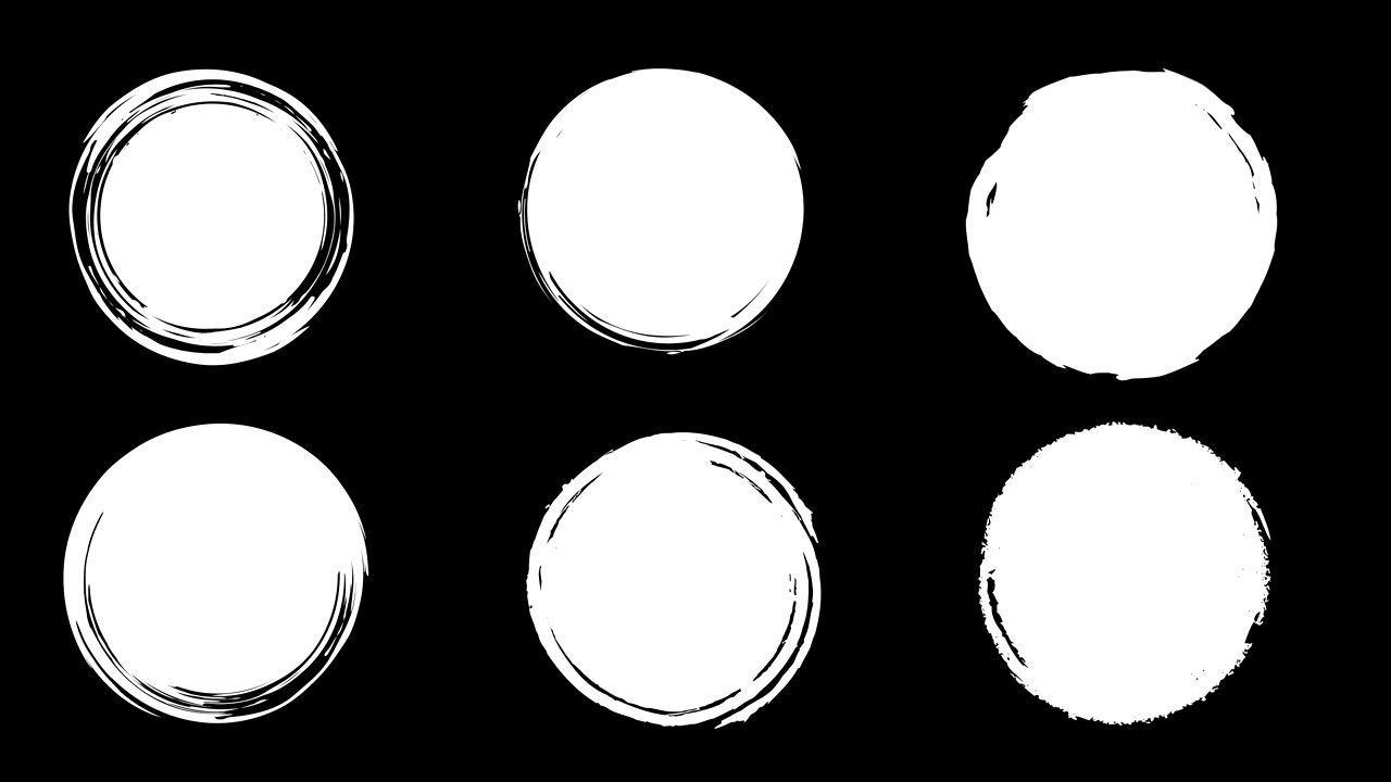 Set di macchie di vernice rotonde animate.