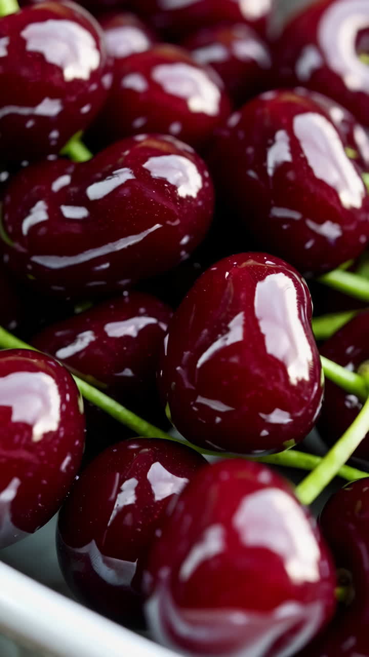 Primo piano di ciliegie fresche