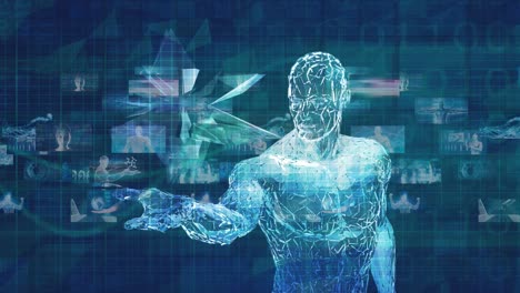 servicios de descubrimiento de fármacos y concepto de tecnología de realidad virtual