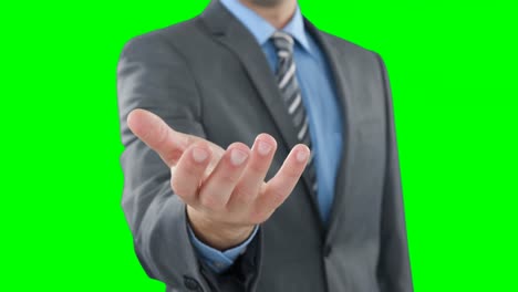 businessman gesturing