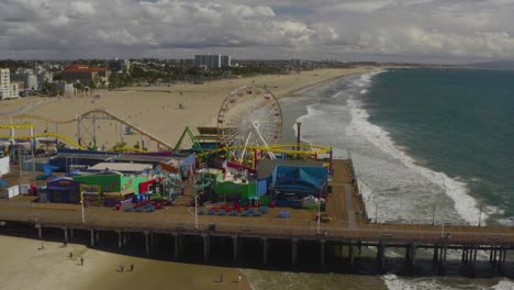 Aerial-Of-Abandoned-Closed-Santa-Monica-Pier-During-Covid19-Corona-Virus-Outbreak-Epidemic-1