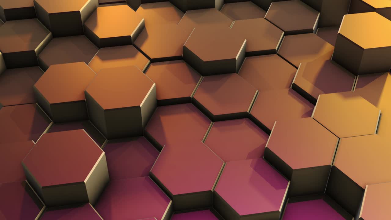 Loop Abstract Colorful Hexagon Honeycomb Background.