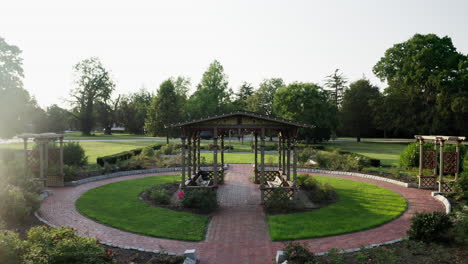 Flying-backwards-away-from-the-rose-garden-in-Roger-Williams-Park