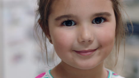 portrait beautiful little girl smiling with cute expression