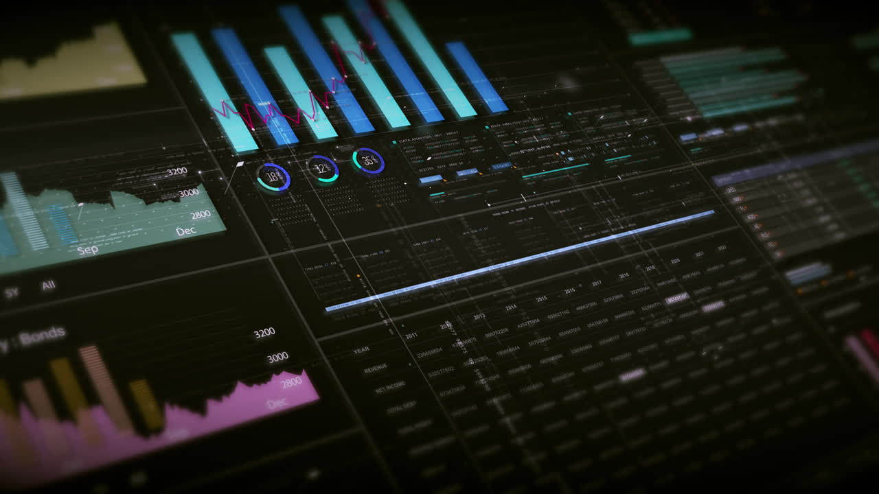 visuales de datos dinámicos para gráficos de información de negocios, gráficos animados y conocimientos basados en datos para una maqueta de reunión de negocios