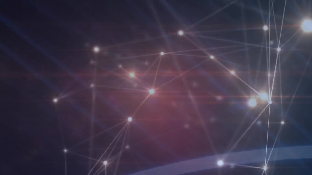 animación de redes de conexiones sobre un fondo negro