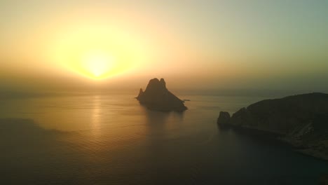 orange sunset ibiza es vedra island