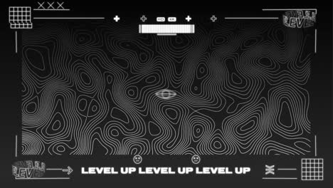 animación de la interfaz de la pantalla del videojuego con líneas blancas