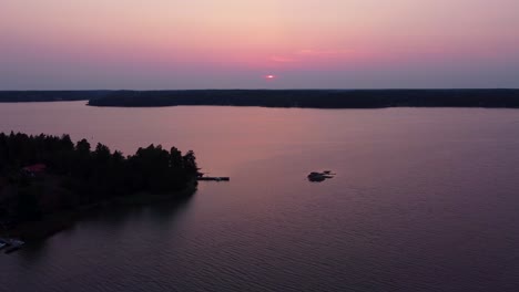 colorful sunset over the serene waters of the stockholm archipelago